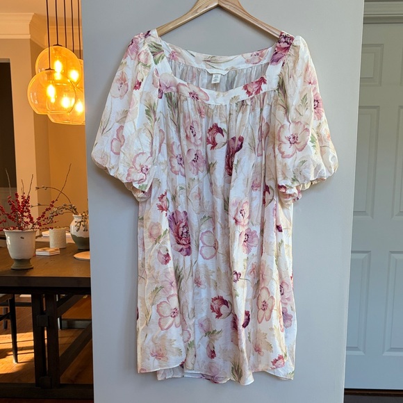 H&M Tops - H&M Floral Blouse - Pink and Cream